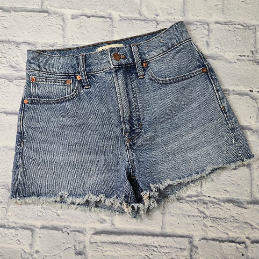 Madewell Women's Denim The Perfect Jean Short Frayed Hem Stretch MC647 size 25